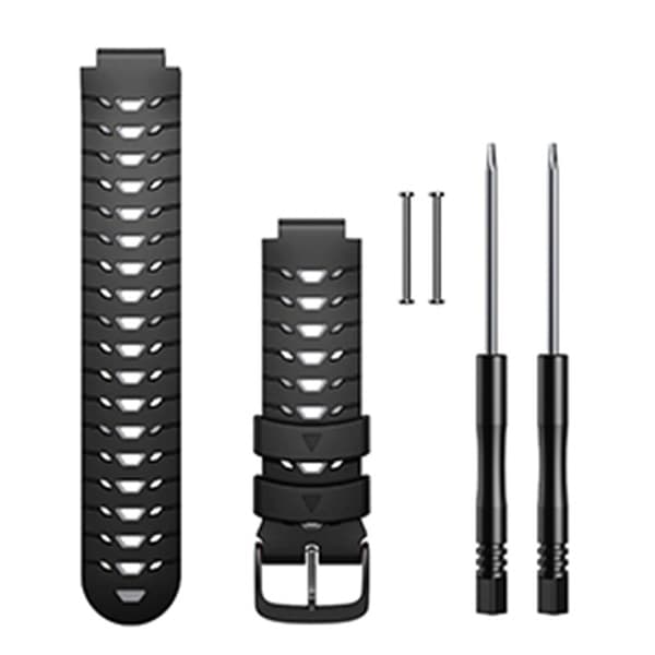Silikone urrem til Garmin Forerunner 630, Sort/Grå, 90+120mm, Sportsrem
