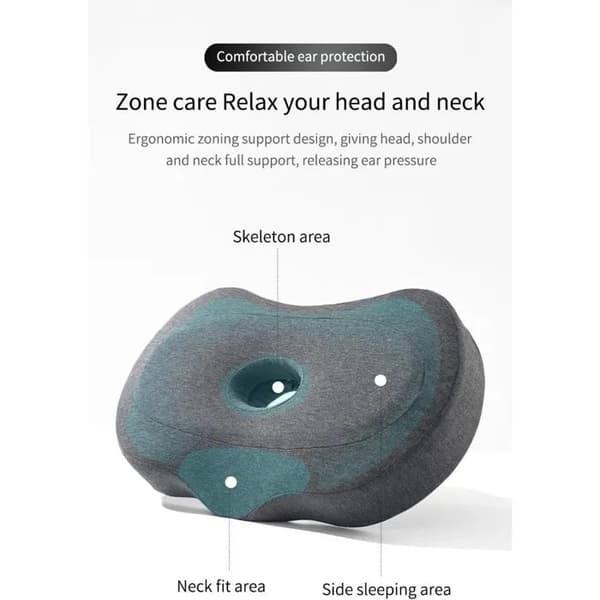 Memory Foam-kudde för sidosovare, ergonomisk, smärtlindring, sovkomfort