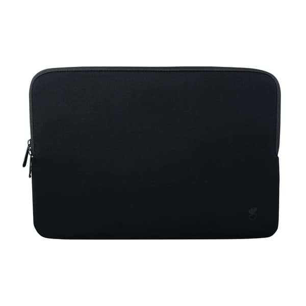 Neopren Laptop Sleeve 15.6\", Slank, Dobbelt Lynlås, Sort