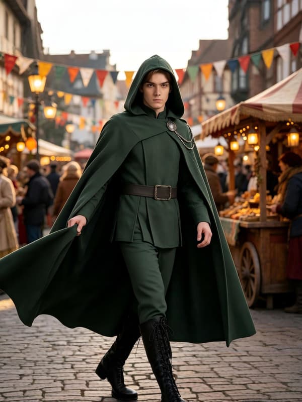 Doctor Doom Cosplay-kostym, klassisk skurkdräkt, Halloween-rollspel, polyester