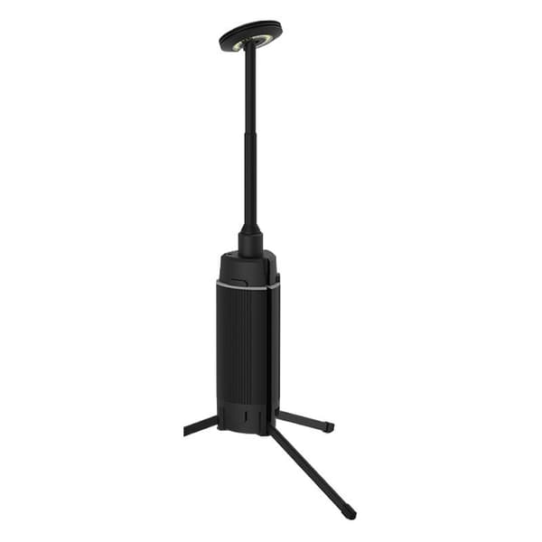 Camping-LED-arbeidslys, 800 lumen, oppladbart, svart, nødbelysning for vedlikehold White + Yellow, Dimmable