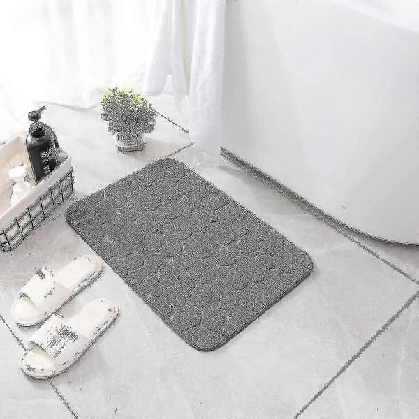TTMA Memory Foam Badeværelsesmåtte Pebble Badeværelsestæppe Superabsorberende Badeværelsesmåtte Badeværelsestæppe - B
