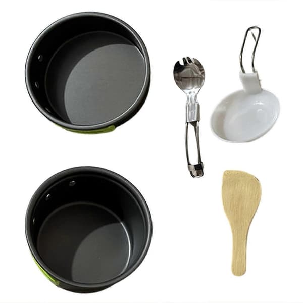 Campingkokkärl Mess Kit för Backpackingutrustning - Campingkokset - Campingkastruller och stekpannor - Lägerutrustning