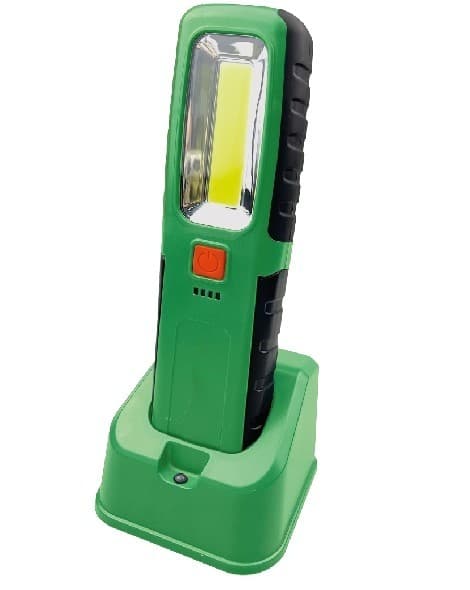 COB LED inspeksjonslys med UV, 3 moduser, magnetisk stativ, ladestasjon, 2000mAh