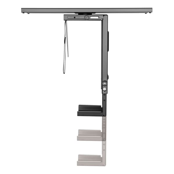 Justerbart PC-feste under skrivebord, roterbart 360°, uttrekkbart, passer til PC-kabinetter opptil 10 kg