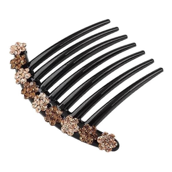 Glitrende hårkam-clips til elegante opsætninger og knolde i guld 5 Pcs