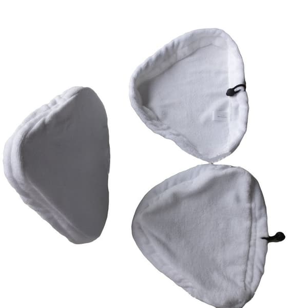 Erstatningsmoppeputer for H2O dampmopp, 3-pakning, hvit, vaskbar mikrofiber
