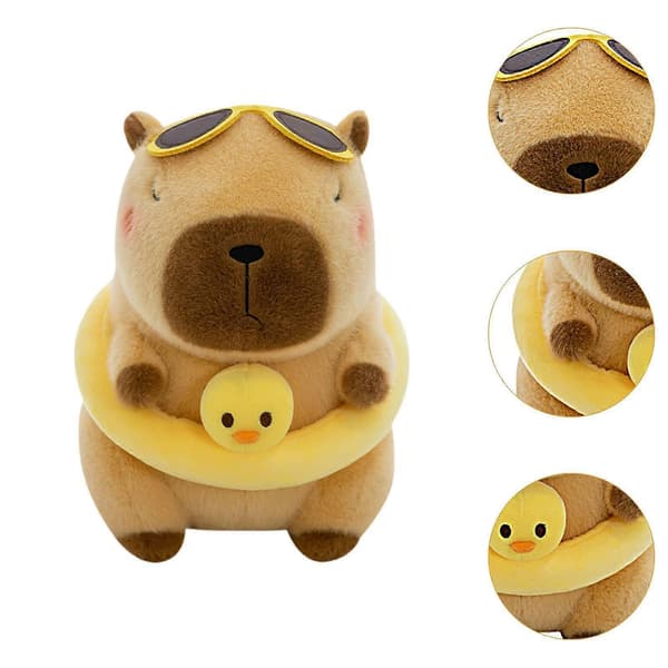 Pehmeä Kapybara Pehmolelu Simulaatio Söpö Pehmo Kapybara Nukke Auton Koriste Brown 30cm