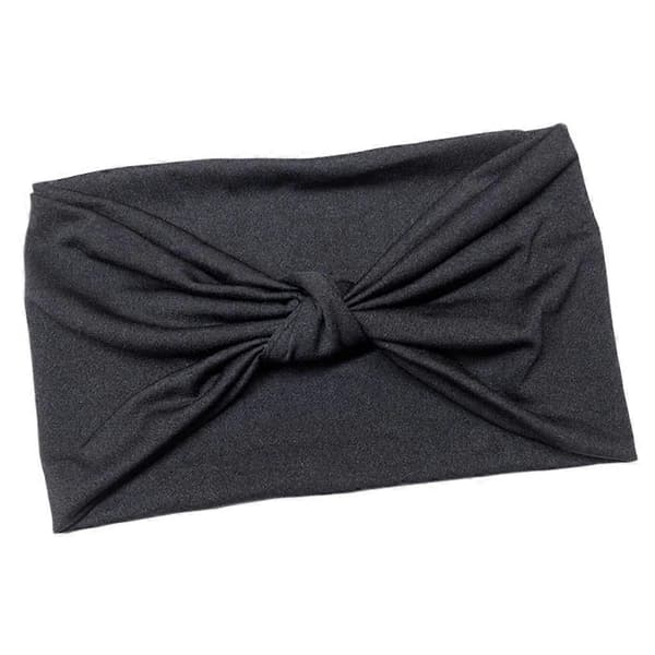 3x Elastisk Hodebånd for Kvinner med Bredt Hode, Sport, Løping, Yoga Svart