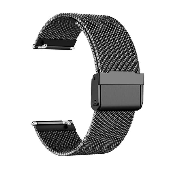 Urrem i rustfrit stål til Suunto 9 Baro/7/D5/Spartan, Milanese Loop, Sort, 24mm