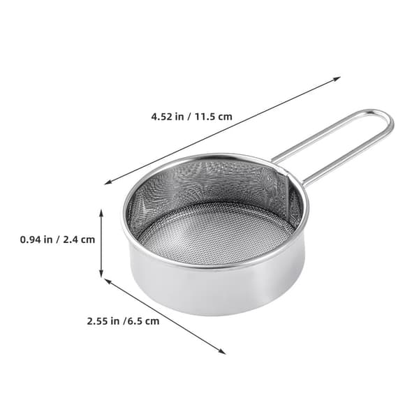 Melssigte i rustfrit stål, 2-pak, finmasket håndholdt sigte til bagning, flormelis, kakao, kaffe
