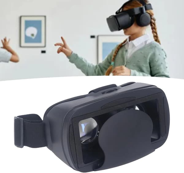 Virtual Reality Headset 120° vidvinkel panoramiske videobriller HD-linser Ergonomisk design Sort