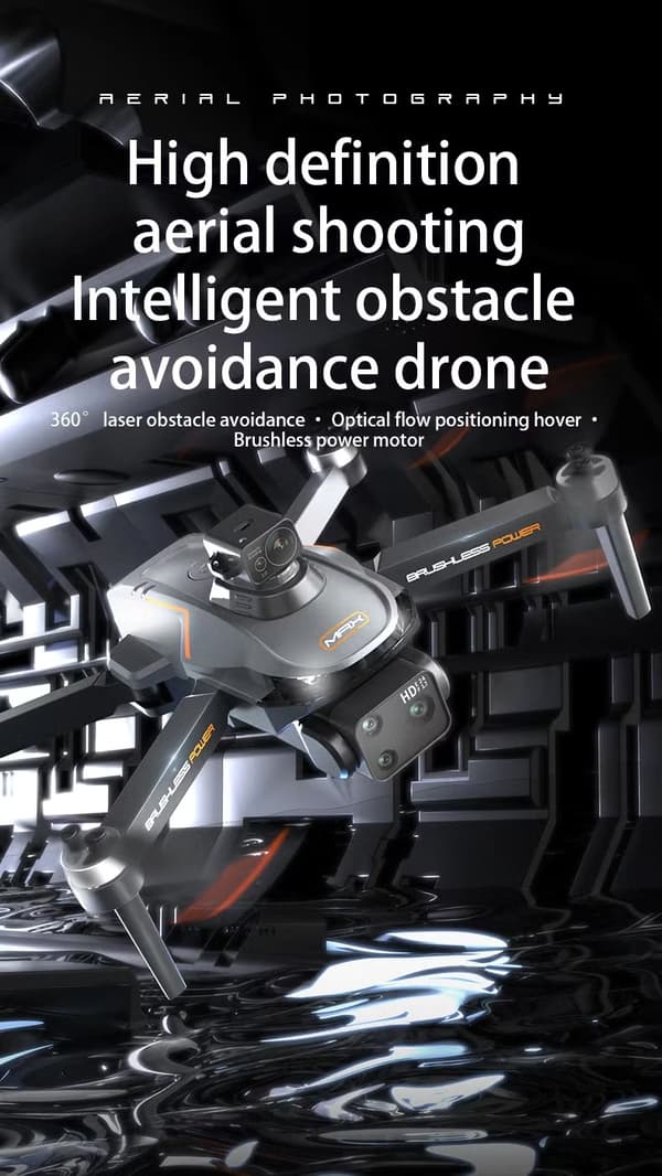 Harjaton GPS-drone optisella virtauksella ja esteiden välttämisellä ulkolentoon