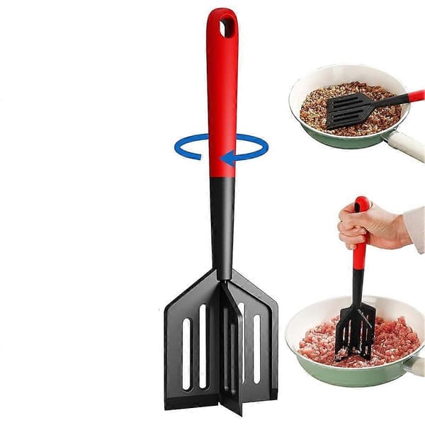 Potatisstöt Köttkvarn Spatel, Verktyg för att hacka köttfärs, Multifunktionell köttstötspatel och grönsaksskärare