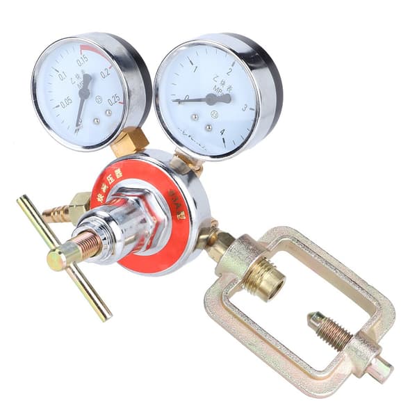 Acetylen trykregulator manometer, 0,25x4MPa, reduktionsventil til svejsning