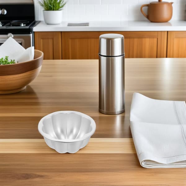Pumpaformade bakformar i aluminium, 4 st, non-stick för pudding, gelé och tårta, silver