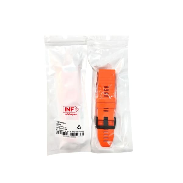 Silikone Urrem 26mm til Garmin Fenix 6X/5X Plus/3HR/Descent MK1, Orange