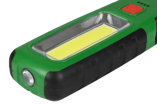 COB LED inspeksjonslys med UV, 3 moduser, magnetisk stativ, ladestasjon, 2000mAh