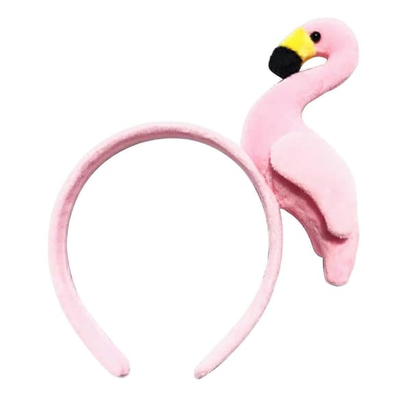 Flamingo Hårbøyle Kostyme Dyrehodeplagg Hodeplagg for Ferie Scene Pink