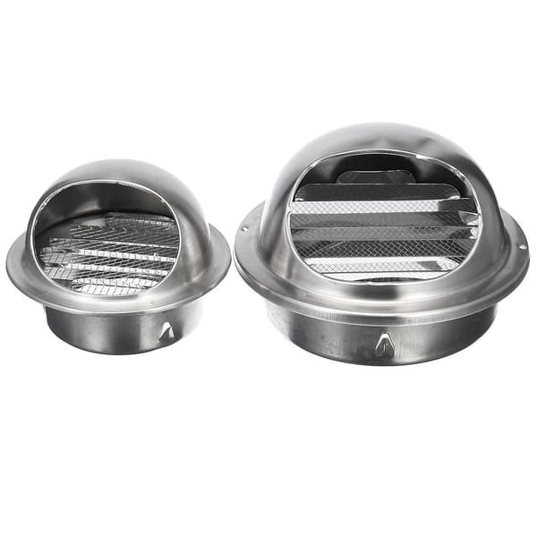 Ventilasjonsristdeksel i rustfritt stål, 100/150 mm ventilasjonsuttak