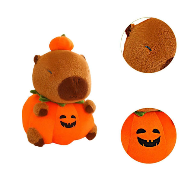 Plys Græskar Capybara Udstoppede Capybara Legetøj Sofapude Rumindretning Blød Capybara 40cm