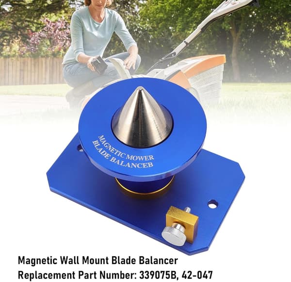 Magnetisk Plæneklipperbladbalancer, Rød, Aluminiumslegering, 339075B Erstatning