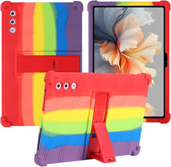 Silikonfodral för Lenovo Yoga Tab Plus 12.7\", justerbart stativ, stötsäkert, barnvänligt