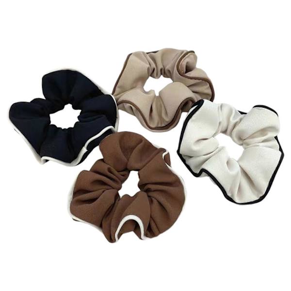 4 stk. Elegante Slips Scrunchies Høy Elastisk Hodebånd