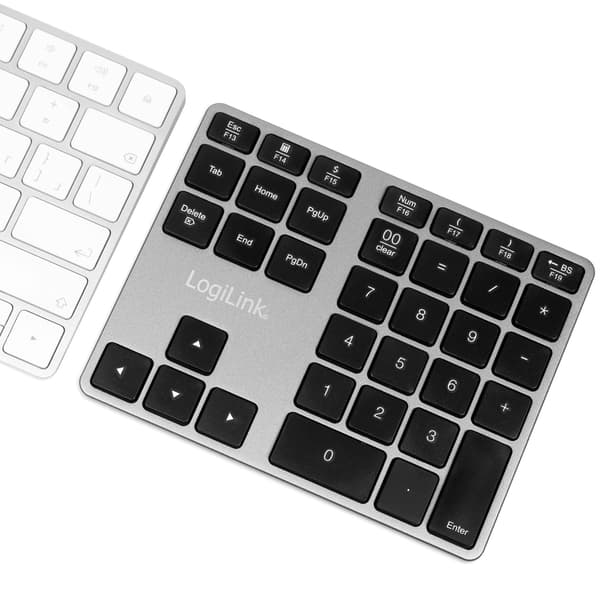 Trådløst numerisk tastatur med piltaster, Bluetooth 3.0, Space Grey, Kompakt for bærbar PC