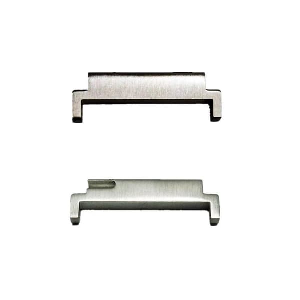 Klokkeremkobling 20 mm til 22 mm adapter, rustfritt stål, universell sølv