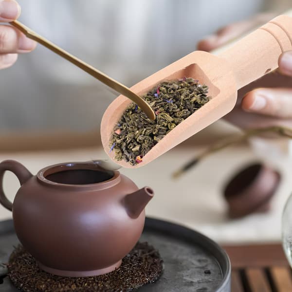 Träskedset, 4 st små träskedar för flingor, kaffe, mjöl, badsalt, Kung Fu-te