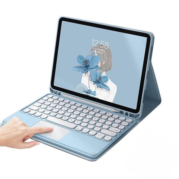 Bluetooth-tastaturdeksel for Samsung Galaxy Tab S9 Plus/S9 Fe Plus 12.4\"