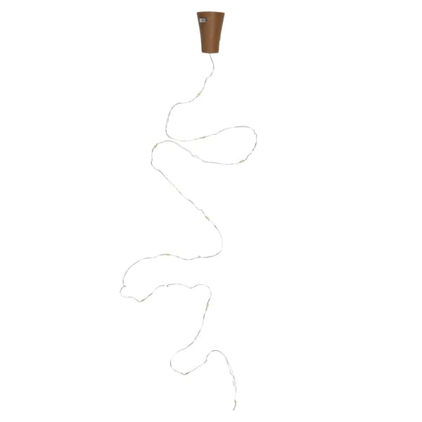 LED-solljusslinga, 10 lampor, varmvit, 100 cm, koppartråd, utomhusträdgård