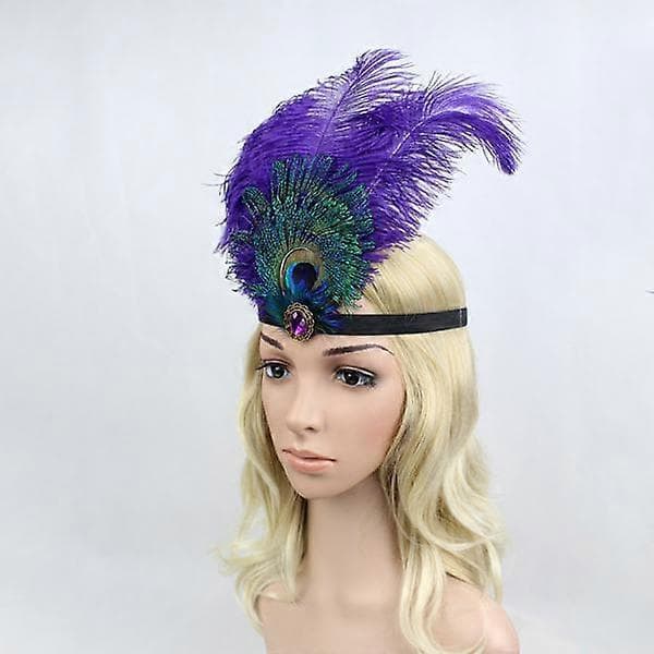 Fjäder Fascinator Hårband Dam Klänning Maskerad