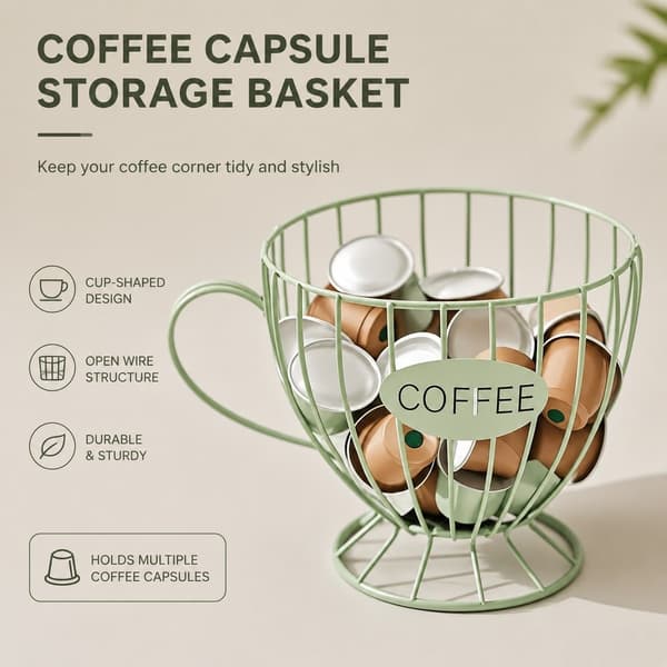 Kaffekapseloppbevaringsstativ, metallutstillingshylle for snacksgodteri, hjemmekaffebar Pink