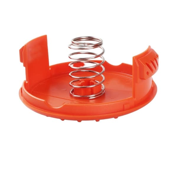 Trimmer Spole & Hætte med Fjeder, Kompatibel med Black Decker AF-100, Orange Sort, Nylonfiber