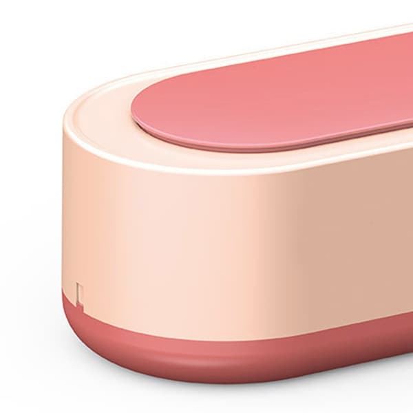 Bærbar ultralydsrenser, pink, til briller, smykker, ur, proteser, bøjler