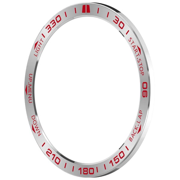 Garmin Tactix 8 51mm AMOLED Bezel, Silver & Red Accent, Stainless Steel, Protective