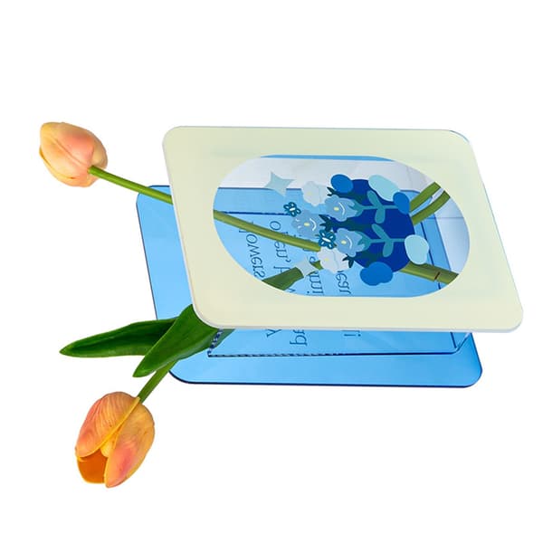 Klar Akryl Blomvas, Modern Buketthållare, Blomsterbehållare för Heminredning