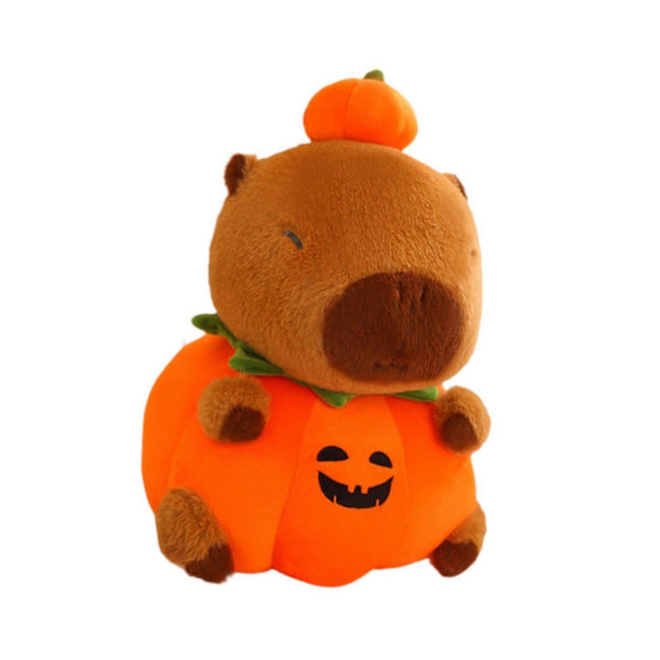 Plys Græskar Capybara Udstoppede Capybara Legetøj Sofapude Rumindretning Blød Capybara 25cm