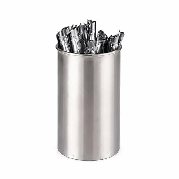 Bestickhållare i rostfritt stål, silver, storlek M, elegant köksbestickorganisatör