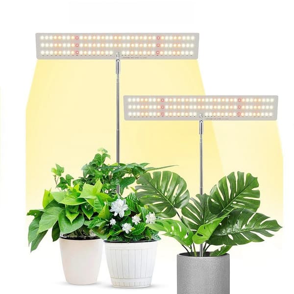 LED Vekstlys med 3 Lysmoduser, 4-trinns Dimmer, Timer, Fullspektrum, Svart, 31x31 cm