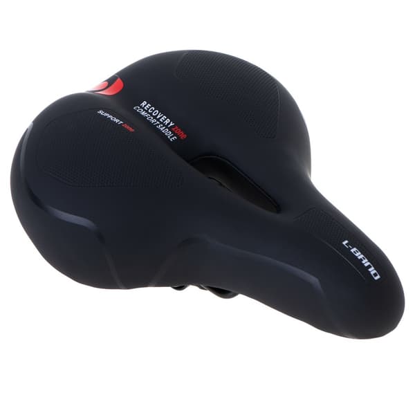 Bekväm cykelsadel, skumvaddering, LED-lampa, elastisk, bred, anatomisk