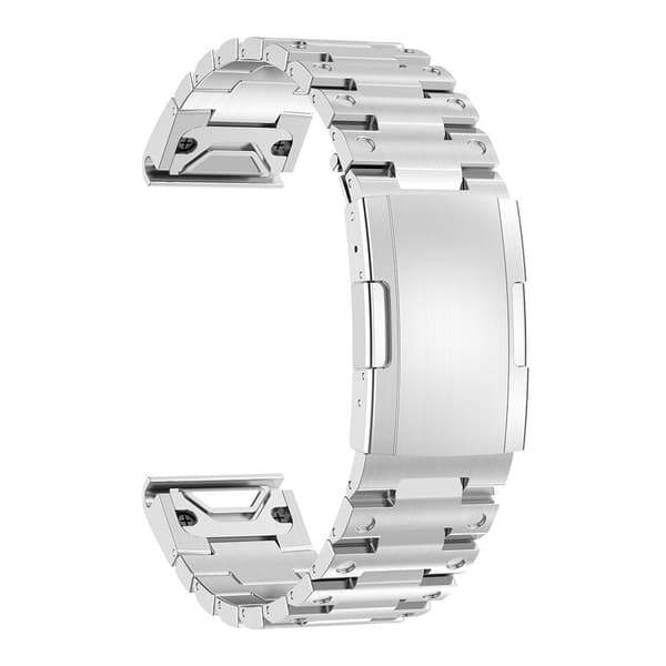 Klokkerem i rustfritt stål for Garmin-klokker, sølv, 26 mm