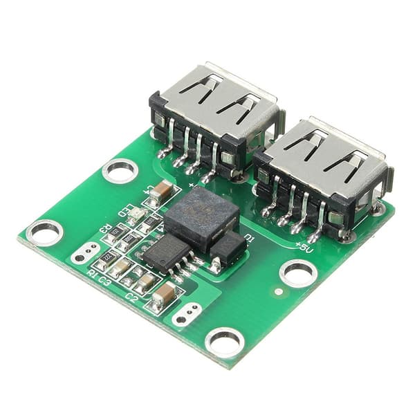 Dobbel USB-utgang 6-24V 5.2V 3A DC strømomformer, billaderadapter