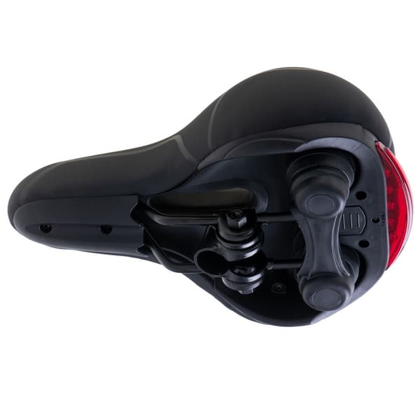 Bekväm cykelsadel, skumvaddering, LED-lampa, elastisk, bred, anatomisk