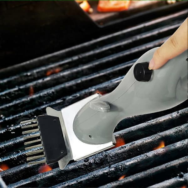 Dampgrillskraberbørste, rustfrit stål, til støbejerns- og keramiske grill