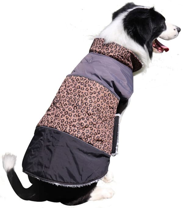 Vattentät Förtjockad Hundjacka, Vinterkläder för Husdjur, Polyester, Varm, Three Spell-Red