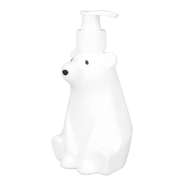 Vit Björn Schampodispenser, Pumptyp, Slitstark PP PE, Duschflaskor för Badrum, 6.5x2.9in