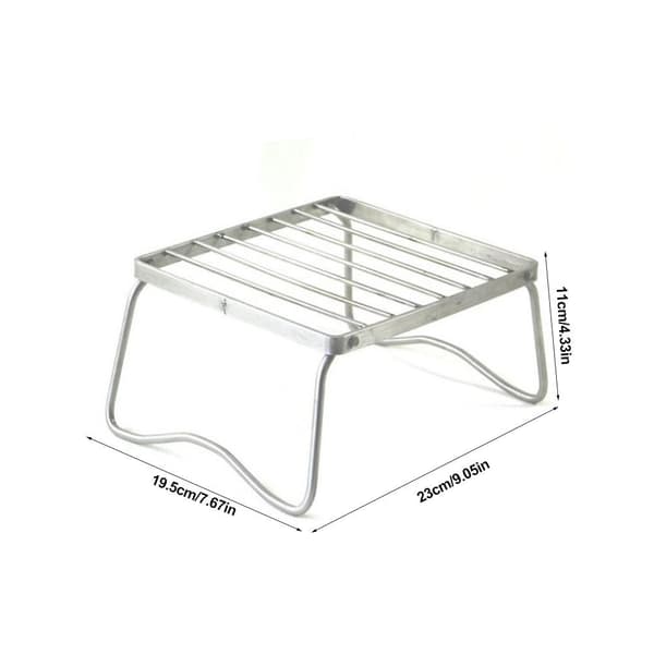 Mini BBQ Grill, Rustfrit Stål 304 Brænderstøtte, Bærbart Campingudstyr